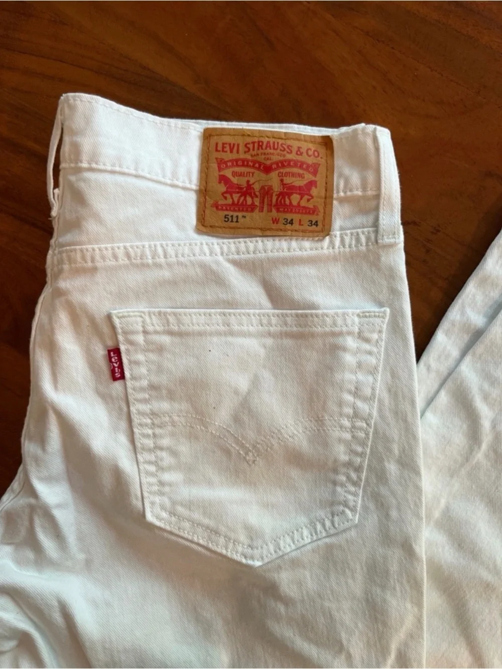 Levi's 511 White Slim Fit Men's Jeans in 34x34